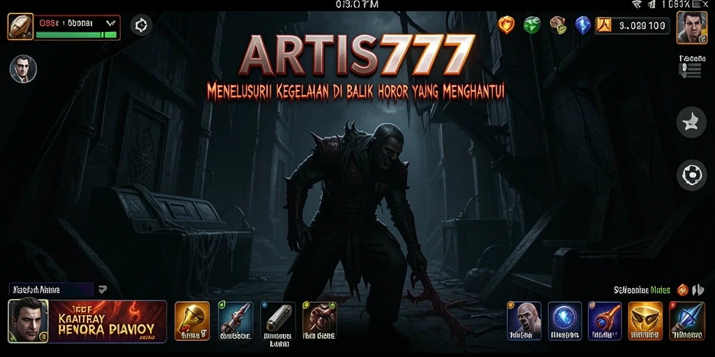 Tangkapan layar utama menampilkan suasana mencekam dalam gameplay ARTIS777.