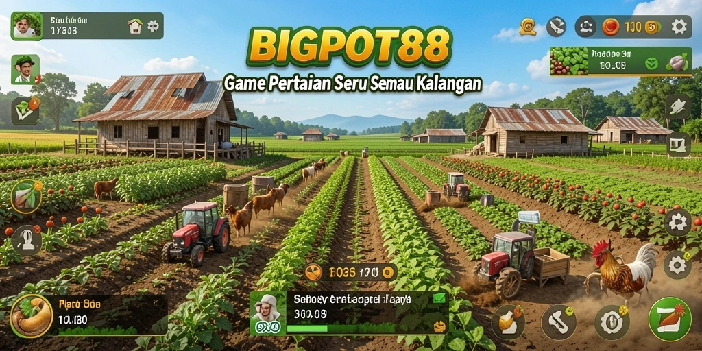 Tampilan menakjubkan dari gameplay pertanian BIGPOT88.