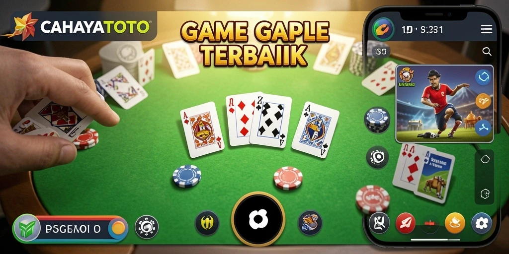 Tampilan menarik dari gameplay Gaple di CAHAYATOTO.