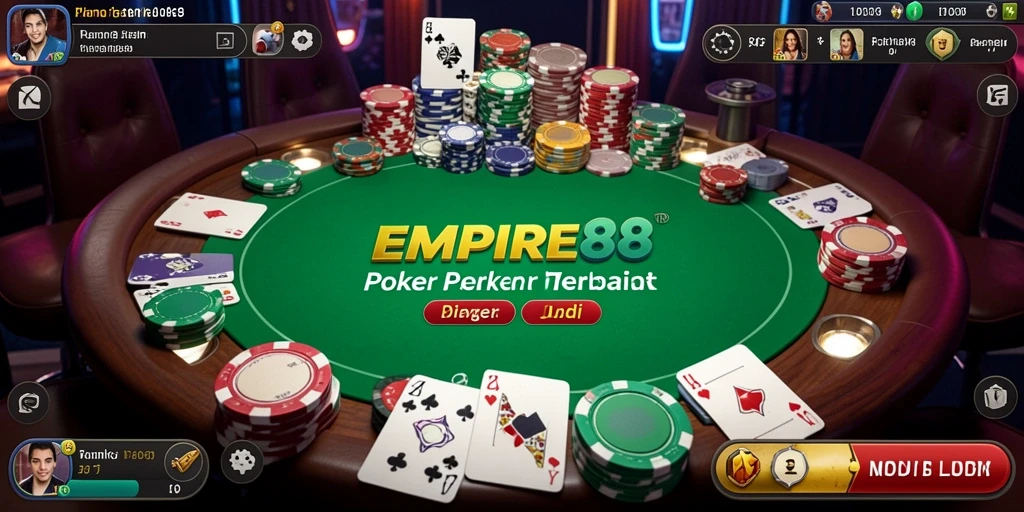 Tampilan gameplay seru di EMPIRE88 dengan aksi poker yang mendebarkan.