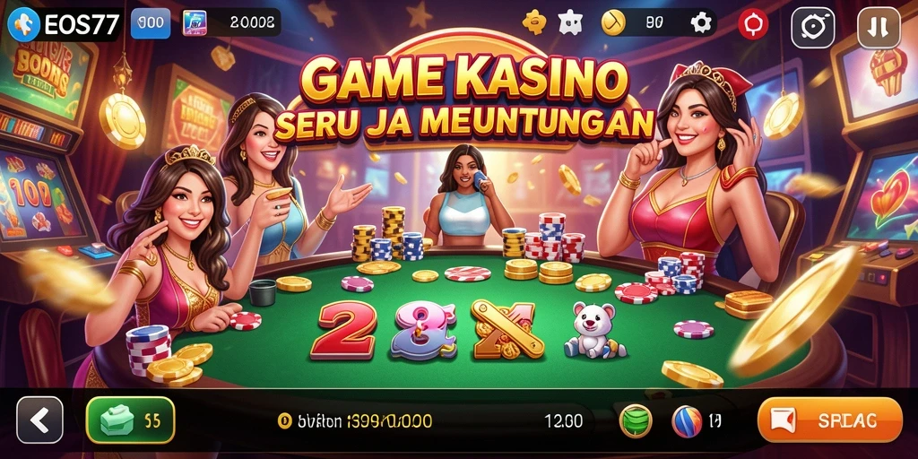 Tampilan menarik dari gameplay Kasino di EOS77.