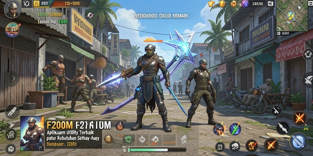 Screenshot F200M menampilkan antarmuka aplikasi yang sederhana dan efektif.