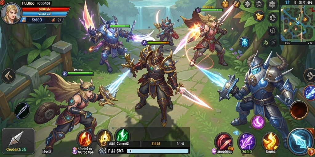 Screenshot gameplay menarik dari FUJI66, menunjukkan pertempuran epik.