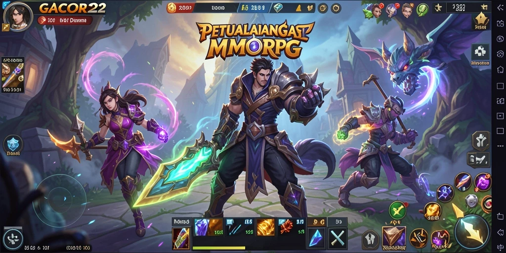 Tampilan luar biasa dari gameplay <strong>GACOR22</strong> dalam dunia MMORPG.