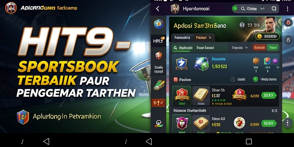 Screenshot utama HIT9 menampilkan antarmuka taruhan olahraga yang intuitif.