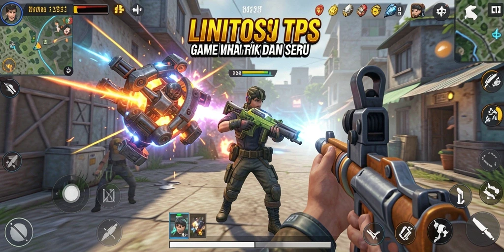 Tangkapan layar LINITOTO menampilkan aksi menegangkan dari gameplay TPS yang mendebarkan.