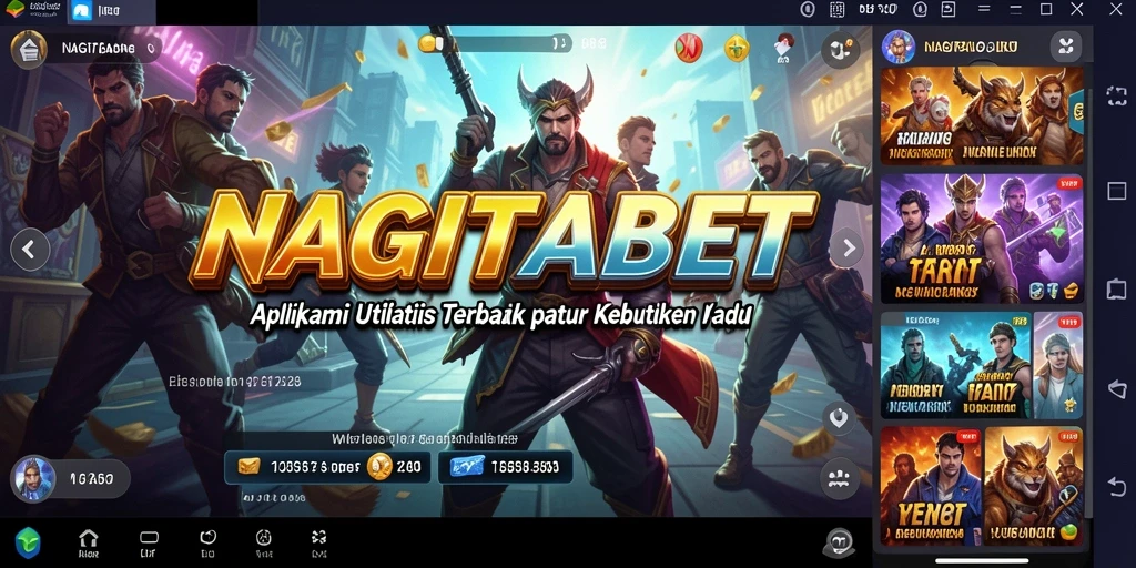 Tampilan antarmuka NAGITABET yang intuitif dan user-friendly.