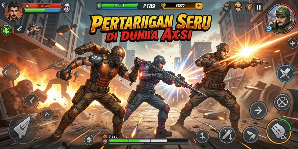 Screenshot PT89 menampilkan aksi intens dengan grafis memukau.