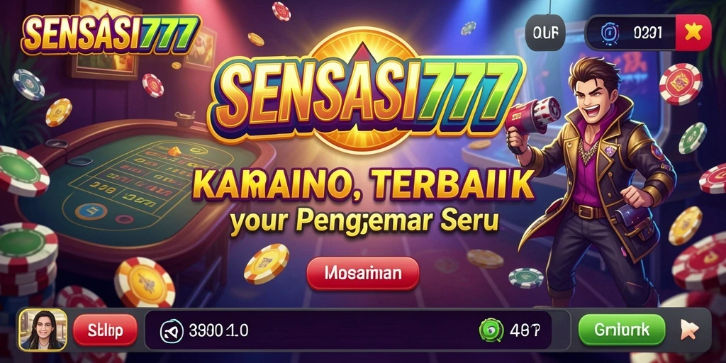Screenshot gameplay SENSASI777 menampilkan suasana kasino yang mendebarkan.