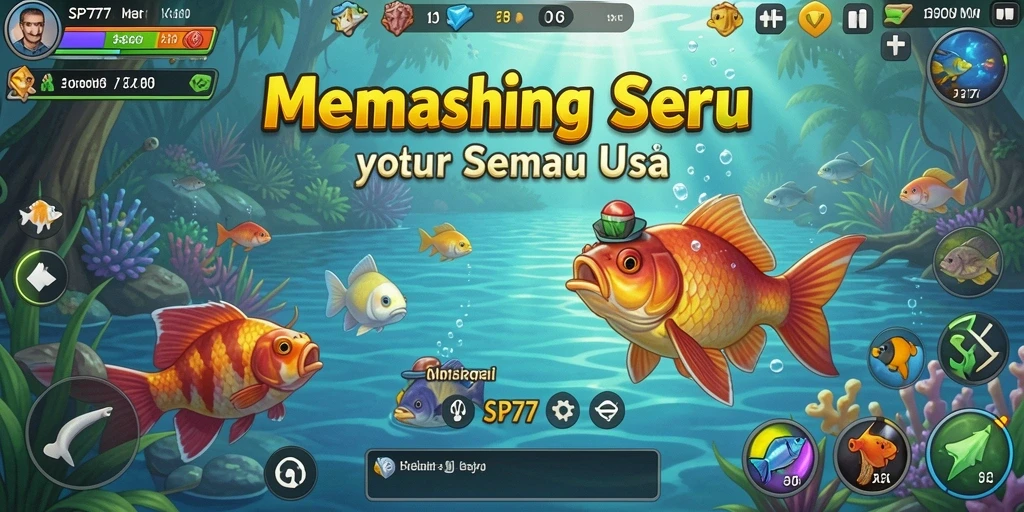 Screenshot gameplay SP777 menampilkan aksi memancing yang mendebarkan.