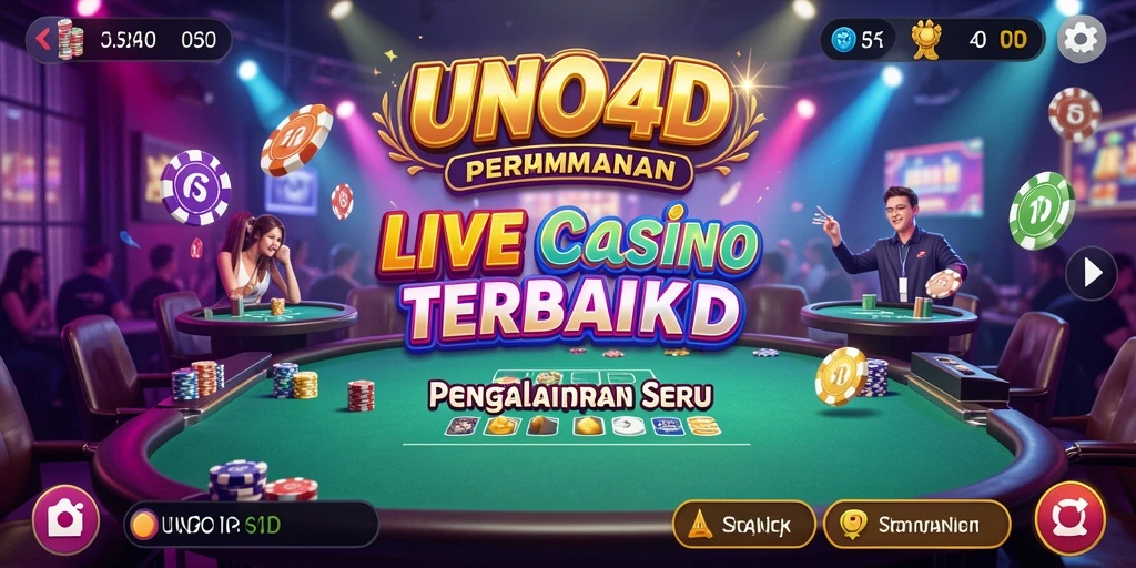 Tampilan permainan Live Casino yang menarik dan interaktif di UNO4D.