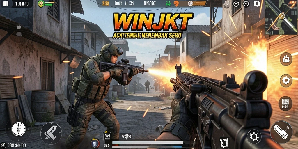 Tangkapan layar dari gameplay seru WINJKT yang penuh aksi.